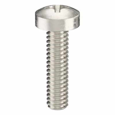 USA INDUSTRIALS Machine Screw: M2x0.40 Thread Size, 8 mm Lg, 18-8, Stainless Steel, Plain - Pan Head Machine Screws