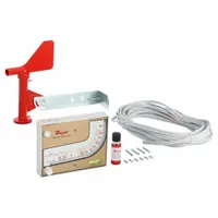 DWYER Anemometer: 0 mph, 80 mph, Pick Up Vane, Air Velocity, Under 100 fpm, MARK II WSI, Plastic