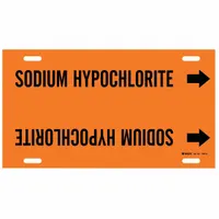 Pipe Marker: Sodium Hypochlorite, Orange, Black, Fits 8 to 9 7/8 in Pipe O.D., 1 Pipe Markers (MPN 4362-G)