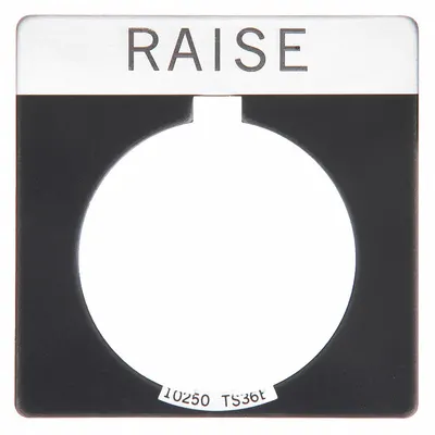 EATON Legend Plate: 30 mm Panel Mounting Size, Rectangular - Push-Button Rings & Plates