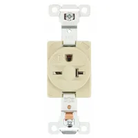 BRYANT Receptacle: Single, 6-20, Ivory, 250V AC, 20 A, 2 Pole / 3 Wire (MPN 5461I)
