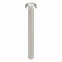 Machine Screw: M1.6x0.35 Thread Size, 16 mm Lg, 18-8, Stainless Steel, Plain, Pan, Phillips, 50 PK (MPN ZSCRW-206)