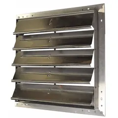Replacement shutter for HVACR fans, filters, and ventilation systems. Compatible with manufacturer part number 484X50. Controls airflow and protects equipment in industrial ventilation applications.
