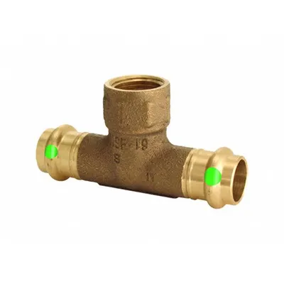 VIEGA PROPRESS Crimp Tee Fitting: Tee, 3/4 in CTS x 3/4 in CTS x 3/4 in Pipe size - Plumbing Copper & Bronze Press Tube Fittings