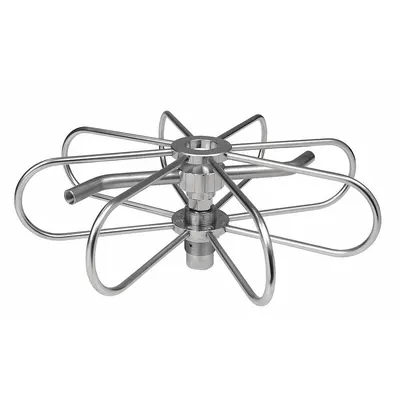 MOSMATIC Surface Cleaner: 12 in Cleaning Path, 3/8 in Inlet Dia, NPTF, Stainless Steel - Duct & Tank Cleaners
