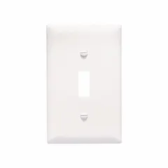 General-purpose wall plate for toggle switches. 1-gang jumbo size covers oversized switch openings. Constructed of brown nylon for impact resistance. Suitable for residential or commercial installations.