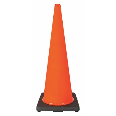 OEM Traffic Cone, 36 in, Orange, Non-Reflective, PVC, Blank - Traffic Cones for Roadway Use