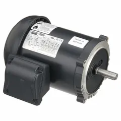 This Dayton C-Face 3-phase AC motor delivers 3/4 hp at 3440 RPM with a full load current of 2.24/1.12 A at 230/460V AC. The totally enclosed fan-cooled (TEFC) enclosure protects against dust and moisture. Suitable for industrial applications such as pumps, fans, conveyors, and compressors.