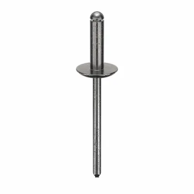 OEM Large Flange Blind Rivet, 0.156" Dia, 1 7/8" Overall Length, Open End, 500 Pack - Large Flange Blind Rivets