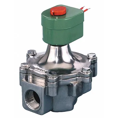 REDHAT Solenoid Valve: 2-Way, Normally Open, 1 in Pipe Size, 110V AC/120V AC, High Flow - 2-Way/2-Position, Normally Open Solenoid Valves