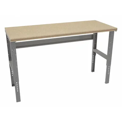 TENNSCO Workbench: Adj Ht, Shop Top, 72 in x 30 in, 1,500 lb Overall Load Capacity - Open-Base Workstations