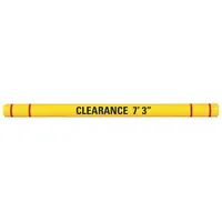 Clearance Bar with Custom Graphics Kit: 80 in Overall Lg, 7 3/8 in Outside Dia, Yellow, HDPE (MPN HTGRD780YR)