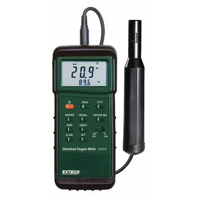 EXTECH Dissolved Oxygen Meter: Dissolved Oxygen/Temp, 100% DO Concentration - Max - Handheld Dissolved Oxygen Meters