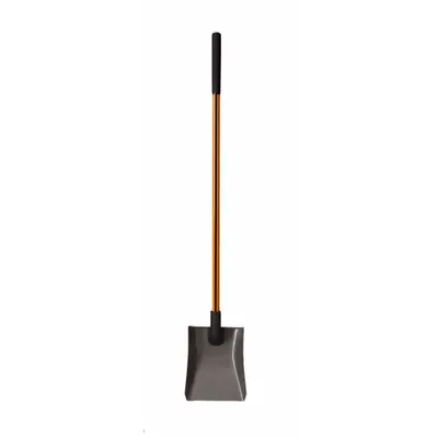 NUPLA Square Point Non-Conductive Shovel: Steel Blade, 14 ga, Straight Handle Type - Square Point Shovels