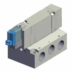 Solenoid Valve: SY7000 Series, Single Solenoid, Five-Way / Two-Position, 5 Ports, 24V DC, Female NPT (MPN SY7140-5LOZ-02T). Key specifications — attr1082345: Single Solenoid Monostable; attr1082298: Plug-In; attr1082321: Internal Pilot; attr1082278: SY7140-5LOZ-02T; attr1082335: Non-Locking; attr1082343: Solenoid Air Control Valve; attr1082348: SY7000.