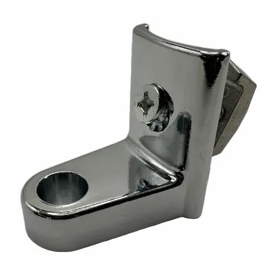 HADRIAN Hinge Assembly: Chrome Zamac, Chrome-Plated, 1 7/8 in Overall Ht - Door Hinge Parts for Bathroom Partitions