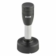 Pole mount accessory for SL4 series modular tower lights. Includes a Rapid Mount with aluminum pole, black housing, and screw-terminal connections. Rated IP66, with 9 in overall height and 1 9/16 in overall diameter. Suitable for industrial environments requiring visual signaling.