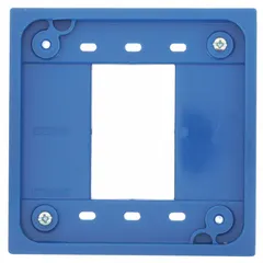 This adapter plate from HUBBELL is designed for use with 1 and 2 gang device boxes. It provides a mounting surface for electrical devices such as outlets and switches in commercial and industrial installations.