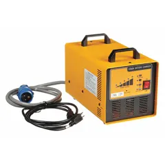 Charger accessory for stacker equipment. Used to recharge stacker batteries in material handling operations. Consult product manual for electrical ratings and compatibility.