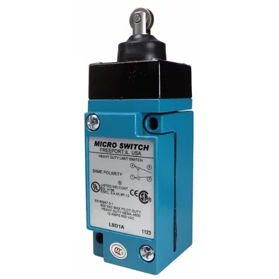 Honeywell Non Plug-In Limit Switch: Roller Plunger, Metallic, Momentary - Top-Mount Roller-Plunger Limit Switches