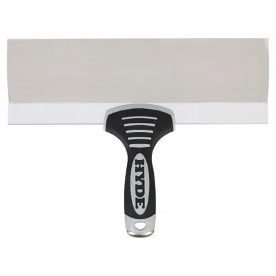 HYDE Taping Knife: Bld. Mat. Stainless Steel, Hdl. Mat. Plastic - Corrosion-Resistant Spreading Tools