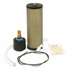 This drain service kit is designed for maintaining the condensate removal system on refrigerated dryers. It includes component 1ZPU5 and is used to service the drain assembly, supporting reliable operation in compressed air systems.