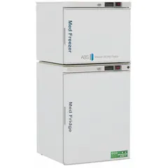 Pharmacy refrigerator-freezer with 5.2 cu ft refrigerator capacity. Features a swing solid door with right hinge. Suitable for storage of temperature-sensitive medications and biological samples in clinical and laboratory environments.