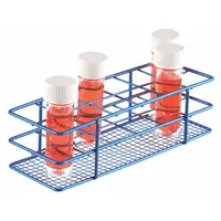 Tube Rack: 3 1/8 in Overall Wd, 2 3/8 in Overall Ht, 8 3/8 in Overall Lg, Wire, Blue, (12) Wells (MPN 120087)