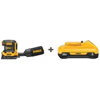 DEWALT Cordless Sheet Sander: 20V MAX*, Battery Included, Clamp, Palm Grip, Variable Speed, 20 V (MPN DCW200B/ DCB240)