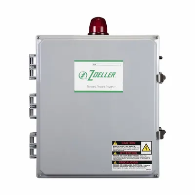 ZOELLER Pump Control Panel: Duplex, Single Phase, 120/208/240V AC, 0 to 20 A, No Switch Included - Lift Station Pump Control Panels