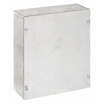 HOFFMAN Enclosure: Steel, 8 in x 6 in x 6 in, NEMA 1, Solid Cover, Screw On - Steel Indoor Enclosures with Screw-On Covers