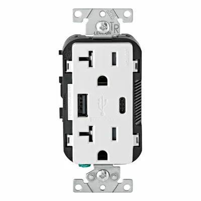 LEVITON Weather-Resistant Duplex USB Receptacle - Weather-Resistant Receptacles with USB Chargers