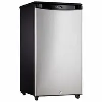 DANBY Mini Refrigerator: Stainless Steel, 3.3 cu ft Total Capacity, 3 Shelves, Energy Star Certified (MPN DAR033A1BSLDBO)