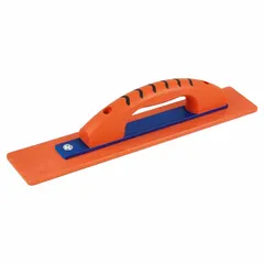 Concrete hand float with square blade made of KO-20™ material. Features a corrosion-resistant ProForm handle. Used for finishing and smoothing concrete surfaces such as slabs, sidewalks, and patios.