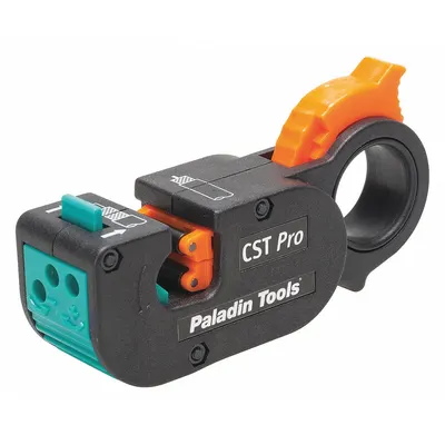 PALADIN Cable Stripper: 3/32 to 5/16 in, For RG-59/RG-6 Cable Designation, 4 1/4 in Overall Lg - Data & Coaxial Cable Strippers