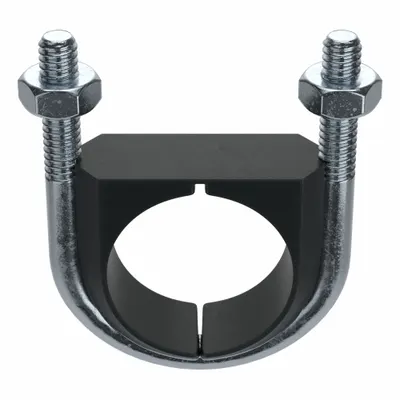 ZSI Vibration Dampening U-Bolt: 1/4"-20 Thread Size, For Pipe Size 1 in, 1 51/64 in Inside Ht - Vibration Dampening U-Bolts