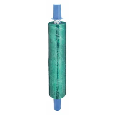 GOODWRAPPERS Handle with Brake Stretch Wrap, Green, 1-Side, 20 in x 1,000 ft