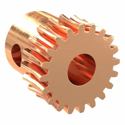 KHK GEARS Worm Wheel: Reduction Ratio 20, Module m 0.5, Right Hand, 20° Pressure Angle - Metric Worm Wheels