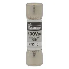 Fast-acting cylindrical fuse rated 300 mA, 600 V AC. Midget size (13/32 x 1-1/2 in) for overcurrent protection in industrial control circuits, instrumentation, and small motor loads.