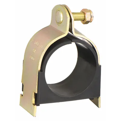 ZSI Vibration-Dampening Strut Clamp: Galvanized Steel, For 3/5 in Copper Tube - Vibration-Dampening Strut Clamps for Pipe & Tube