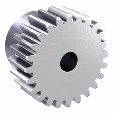KHK GEARS Spur Gear: Module m 1.5, 24 Teeth, 8 mm Bore Dia, Stainless Steel, 20° Pressure Angle - Metric Spur Gears with Standard Hub