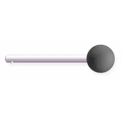 This ball-knob nonlocking quick-release pin is made of steel with a 1/2 in diameter and 3 1/4 in grip length. It is designed for rapid manual insertion and removal in fixturing, alignment, and positioning applications.