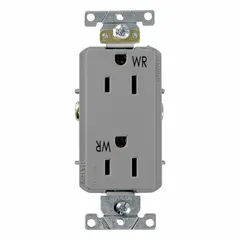 General-purpose duplex receptacle rated 125V AC, 15 A, 5-15, 2 Pole / 3 Wire. Suitable for standard branch circuits in residential, commercial, and industrial environments to supply power to equipment, tools, and appliances.