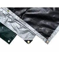 MAURITZON Tarp: 23.75 ft Lg, 11.67 ft Wd, Heavy Duty, 12 mil, Polyethylene, Black/Silver, Waterproof (MPN TTS-12000-1224)