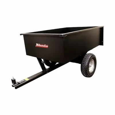 MILWAUKEE Dump Cart: 2 Wheels, 15 cu ft Cubic Foot Capacity, 1,200 lb Load Capacity - Dump Carts & Trailers