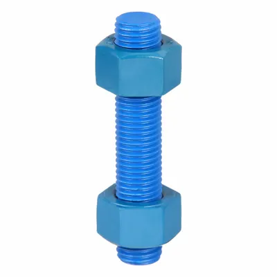USA FASTENER Fully Threaded Stud: 7/8"-9 Thread Size, Steel, Grade B7, PTFE Coated - PTFE-Coated Fully-Threaded Rods & Studs