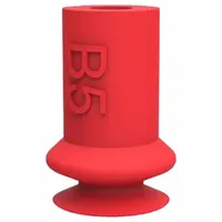 PIAB Vacuum Pad: w/o Adapter, 5.59 mm Pad Dia, Silicone, 50A, Red, 9.14 mm Pad Ht (MPN B5.20)