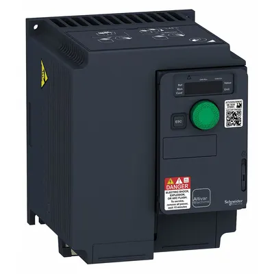 SCHNEIDER Variable Frequency Drive: In Phase Three, Out Phase Three, 3 hp, IP20, No Bypass - Schneider Altivar ATV320