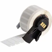 Pre-Cut Label Stock Roll: 3/4 in x 1/4 in, 1/4 in x 3/4 in, Polyimide, White (Matte), -94°F to 572°F (MPN M6-10-719)