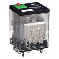 SCHNEIDER General Purpose Relay: Socket Mounted, 15 A Current Rating, 120V AC, 3PDT, E Socket (MPN RPM31F7)